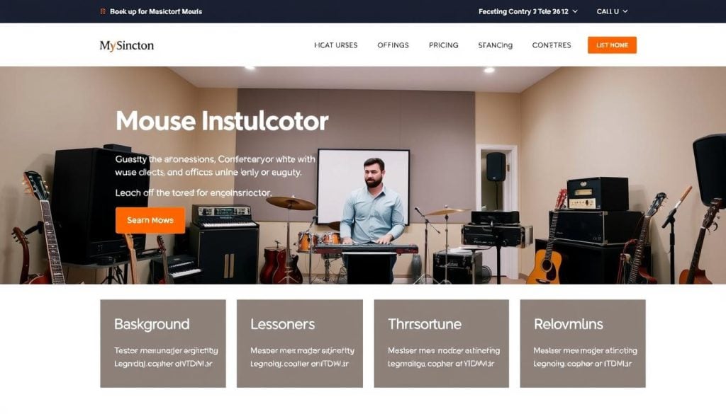 music instructor website music instructor website
